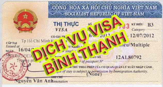 Dịch vụ visa tại Bình Thạnh, TPHCM