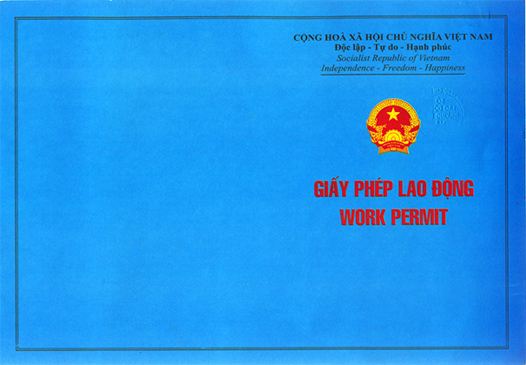 Mẫu giấy phép lao động (Specimen of Vietnam work permit)
