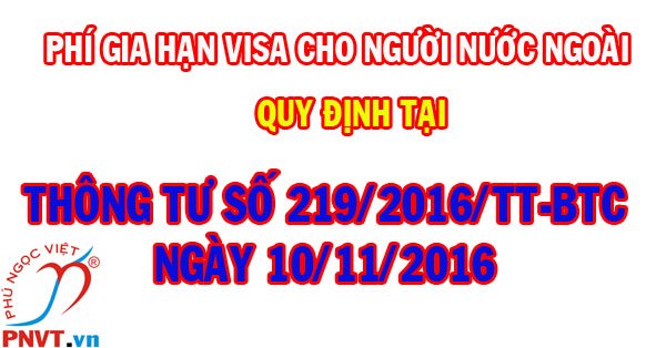 chi phí gia hạn visa cho người nước ngoài