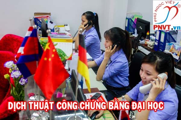 dịch thuật công chứng bằng đại học